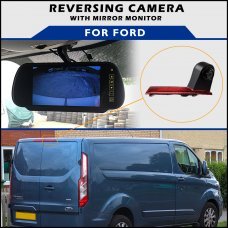 Ford Transit Custom Twin Door Brake Light 2012+ Reversing Camera With Mirror Monitor