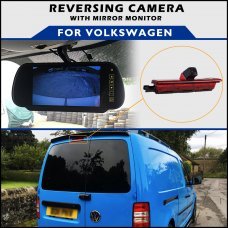 Volkswagen Caddy Brake Light 2004+ Reversing Camera With Mirror Monitor