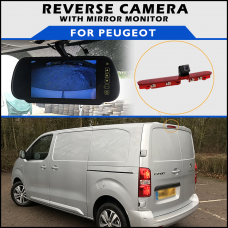 Peugeot Expert Brake Light 2016+ Reversing Camera With Mirror Monitor