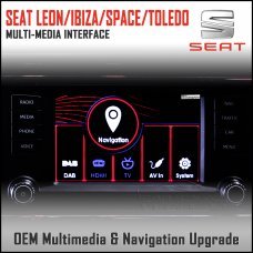 Adaptiv ADV-ST1 Seat Leon 2014>/ Ibiza 2015>/ Spaceback 2015>/ Toledo 2015> Factory OEM Multimedia SATNAV/USB/SD/AUX Upgrade