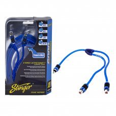 Stinger SI62YF 6000 Series Two Female One Male Y-RCA Adaptor