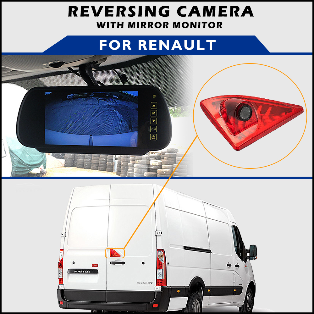 4.3" LCD Monitor Renault Master Van 2010 Onwards Reversing Brake Light Camera 