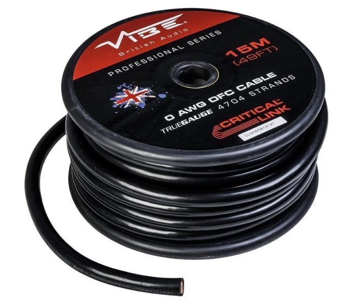 Vibe Crital Link 0 Guage OFC 15M Earth Cable