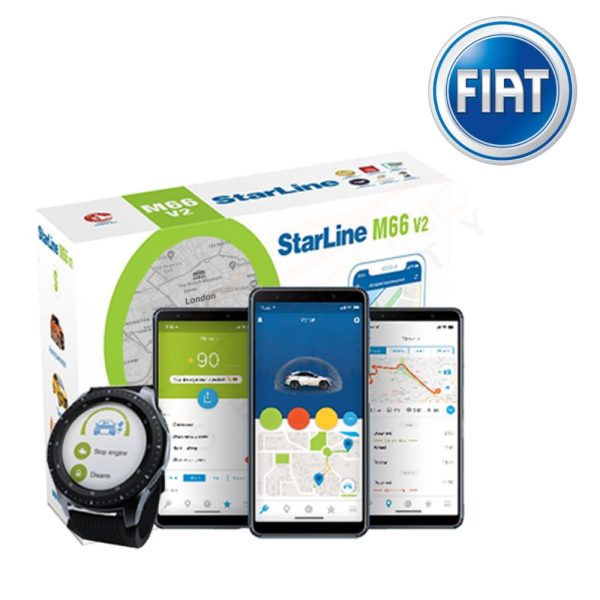 StarLine M66v2 for Fiat with Immobiliser, Tracking, Alerts and Remote Immobilisation – Fully Fitted
