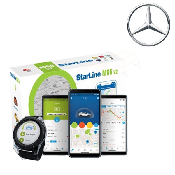 StarLine M66v2 for Mercedes with Immobiliser, Tracking, Alerts and Remote Immobilisation – Fully Fitted