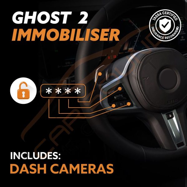 Ghost 2 CAN Bus Immobiliser by Autowatch Including Front and Rear Dash Cameras - Fully Fitted