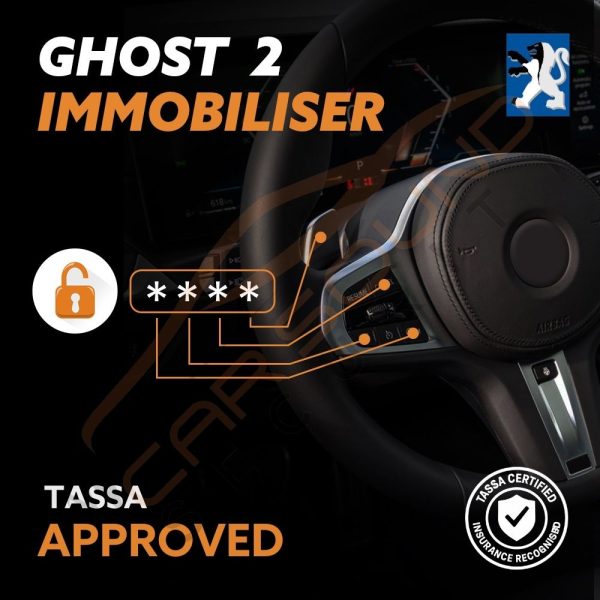 Autowatch Ghost 2 Immobiliser security device designed to protect Peugeot vehicles from key cloning and theft.
