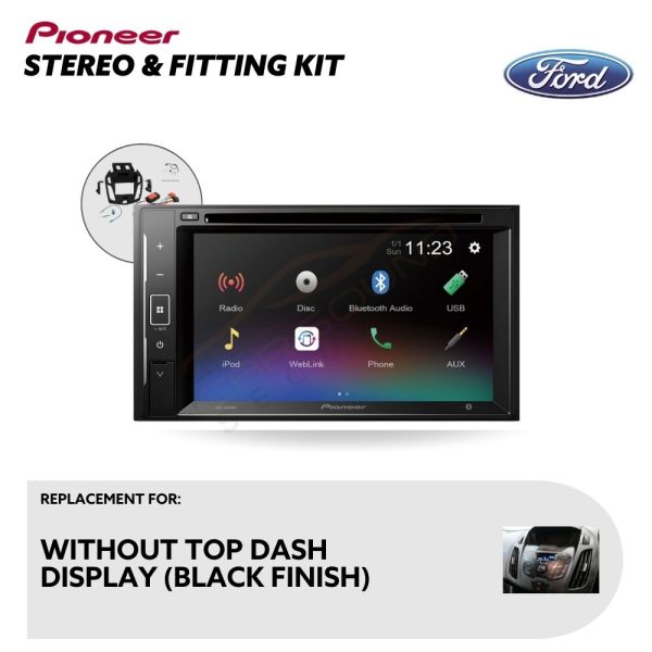 Ford Transit Connect Without Display Factory Stereo Upgrade – Pioneer Touchscreen with Installation Kit