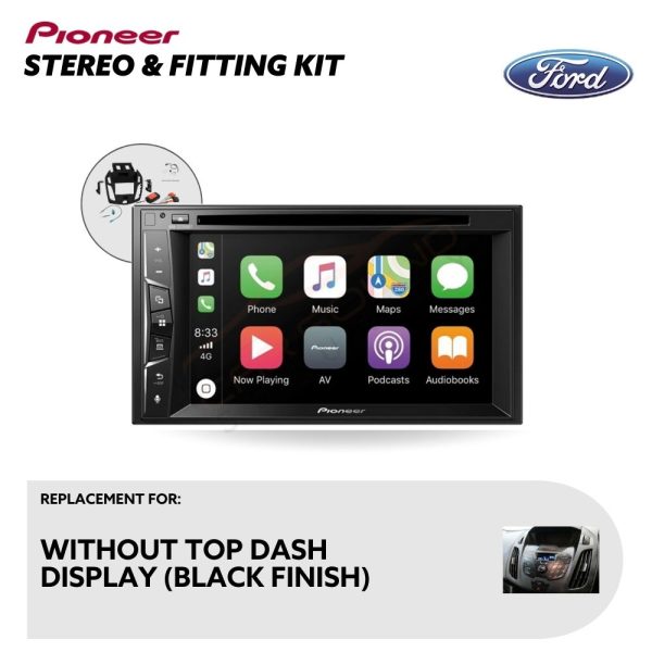 Pioneer CarPlay Touchscreen Replacement Stereo with Installation Kit for Ford Transit Connect without Top Dash Display