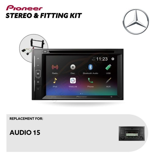 Mercedes Sprinter Audio 15 Basic Factory Stereo Upgrade – Pioneer Touchscreen with Installation Kit
