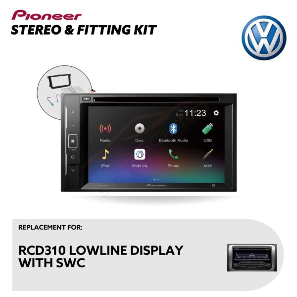 VW Amarok RCD310 LD SWC Factory Stereo Upgrade – Pioneer Touchscreen with Installation Kit