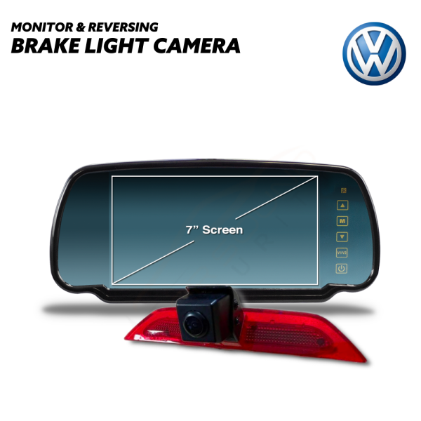 Monitor with Brake Light Reversing Camera for Volkswagen Caddy