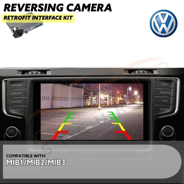 Reversing Camera Retrofit Interface for Volkswagen Caddy 2003+ with MIB1/MIB2/MIB3 Factory Infotainment Stereo Screen