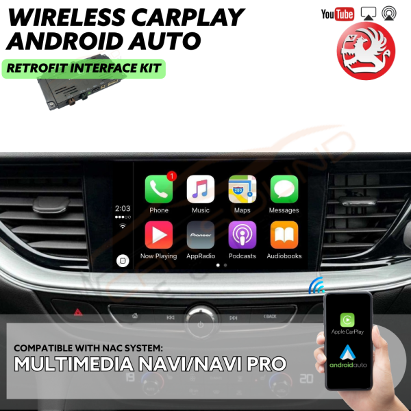 Wireless CarPlay & Android Auto Retrofit Interface for Vauxhall Corsa 2019+ with Multimedia Navi/Navi Pro Factory Infotainment Stereo Screen