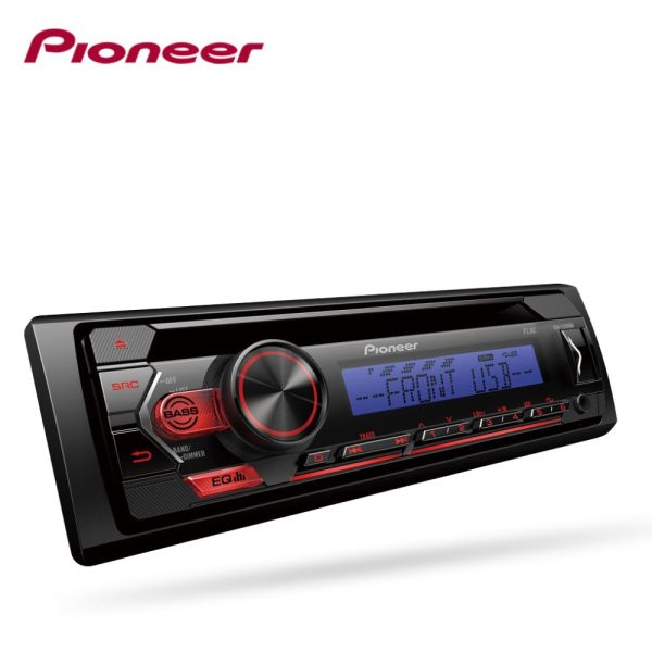 Pioneer DEH S120UBB Single DIN Car Stereo System with Bluetooth