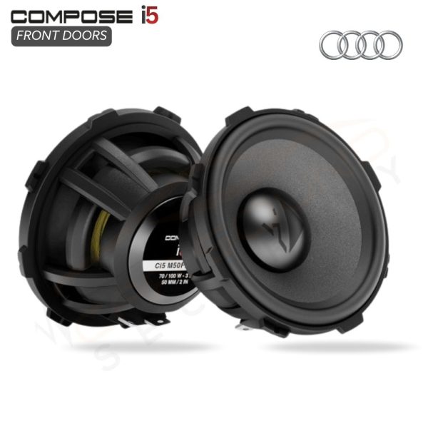 Helix Ci5 M50FM-S3 Audi Retrofit 2" (5cm) 100watts 3Ω Front Wideband Speakers